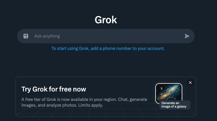 Grok is now free for all X users