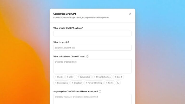 ChatGPT’s newest feature lets users assign it traits like ‘chatty’ and ‘Gen Z’
